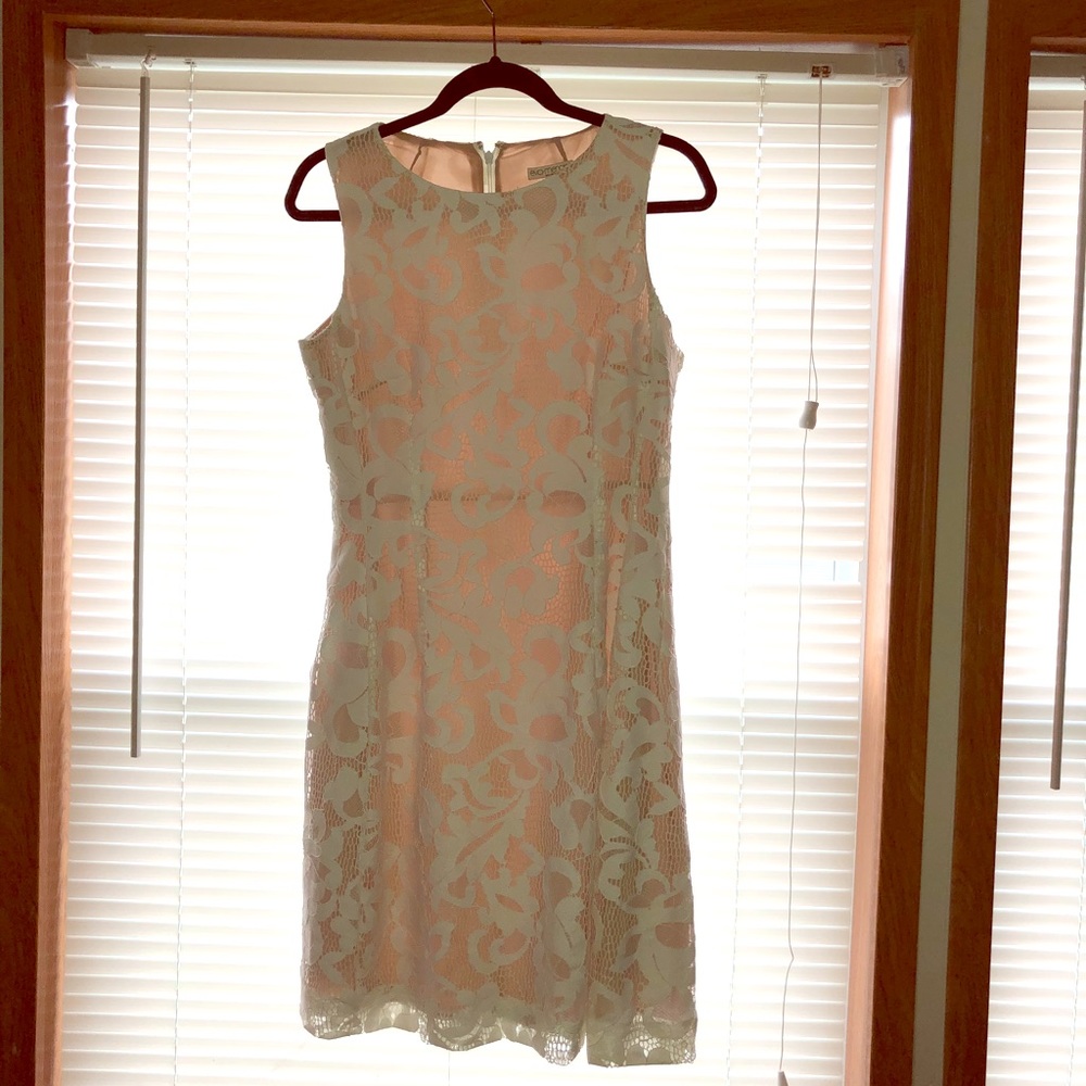 Eva Mendez size 10 White and Beige Dress